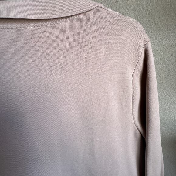 COS Long Structured Knit Jacket Beige Open Front Coatigan - Picture 11 of 12